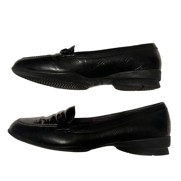 MUNRO American Brook M250088 Black Loafers Brown Snake Patent Leather Sz 7 W - Picture 4 of 11